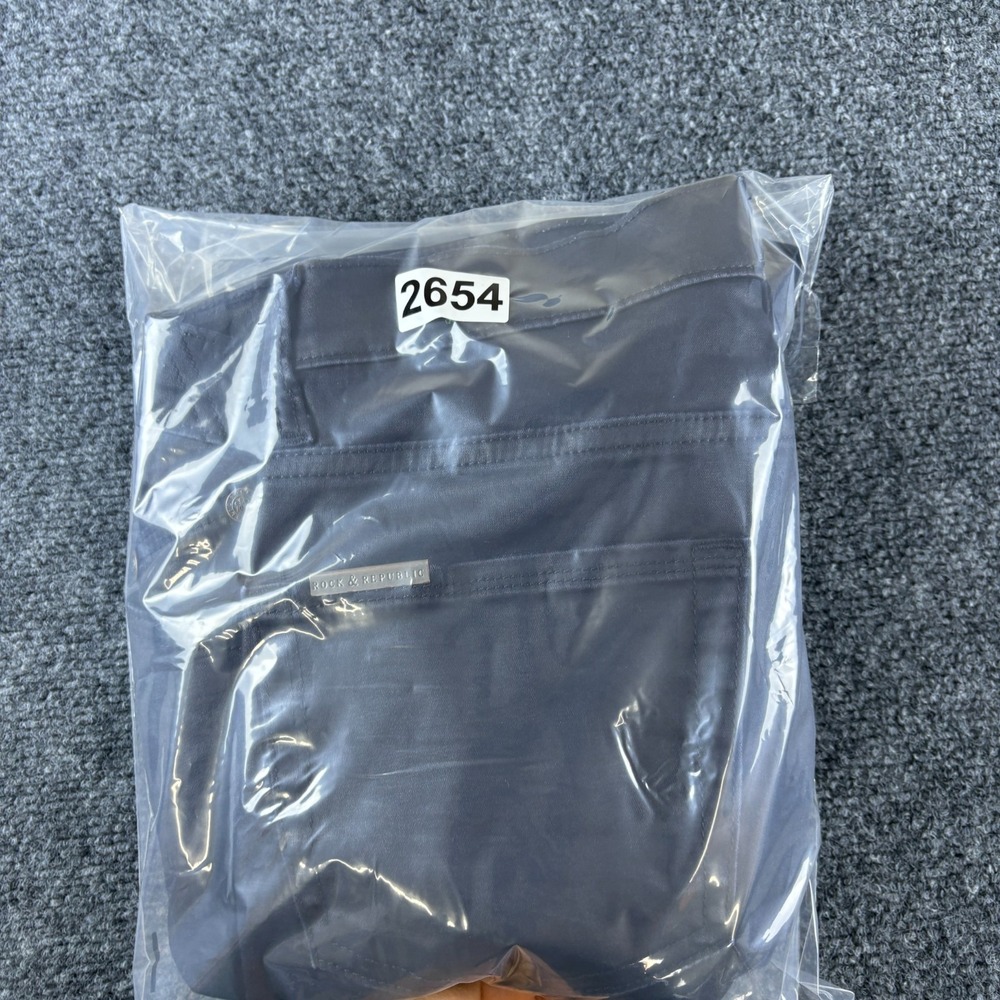 Rock & Republic Berlin Skinny Jeans Womens 28x30 Navy Denim Coated Mid Rise - Picture 14 of 14